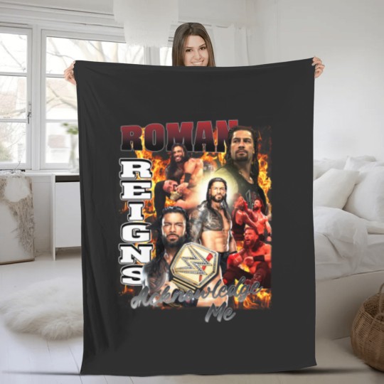 Discover Roman Reigns Acknowledge Me Unisex Softstyle Fleece Blankets, Roman Reigns Unisex Fleece Blankets