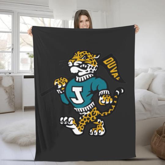 Discover Vintage Jags Mascot Fleece Blankets