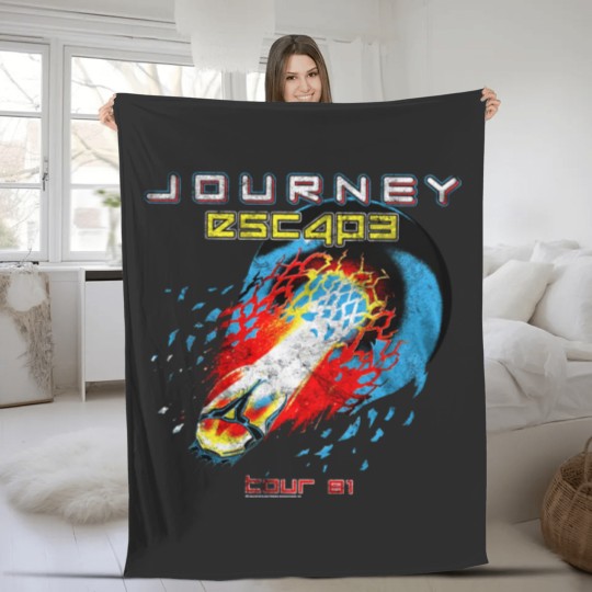 Discover Journey Escape Tour 1981 Rock Band Music Fleece Blankets