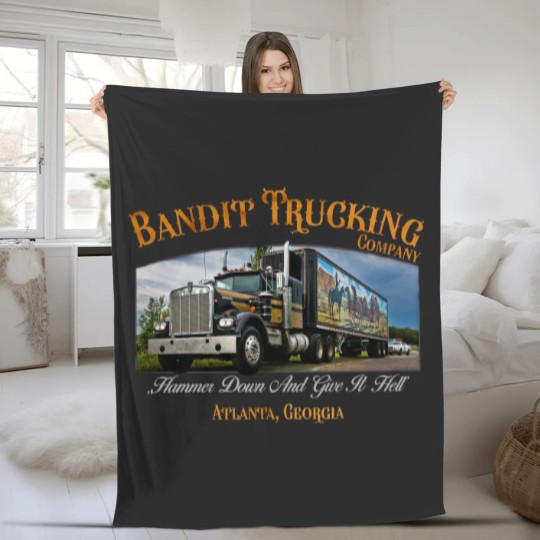 Discover Smokey And The Bandit Trucking Fleece Blankets Burt Reynolds Jerry Reed Snowman Vintage
