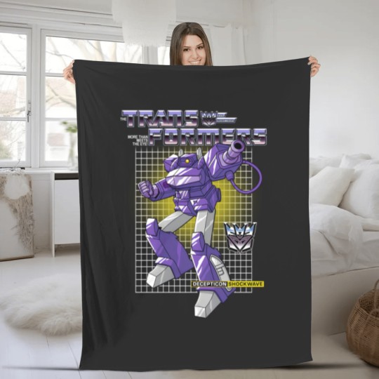Discover Transformers Shockwave Purple Fleece Blankets, Transformers Rise of the Beasts Fleece Blankets