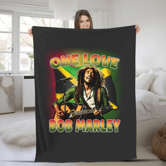 Discover Bob Marley One Love Fleece Blankets, Bob Marley Fleece Blankets