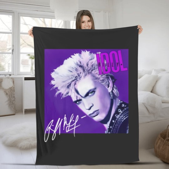 Discover Billy Idol Fleece Blankets Billy Idol Whiplash Smile Song Cotton Fleece Blankets Men Women