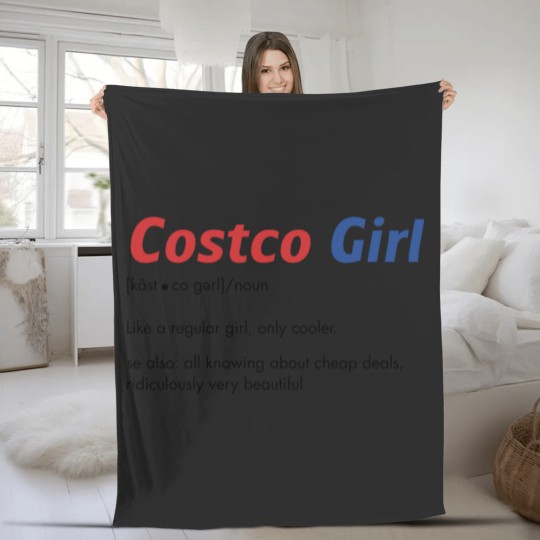 Discover Funny Costco Fleece Blankets "Costco Girl" Costco Costco Employees and  Costco Lovers