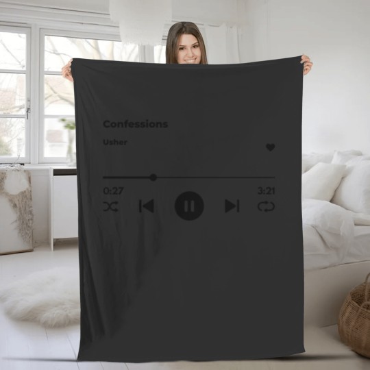 Discover Usher Confessions Fleece Blankets | Hip Hop Fashion | R&B Fleece Blankets