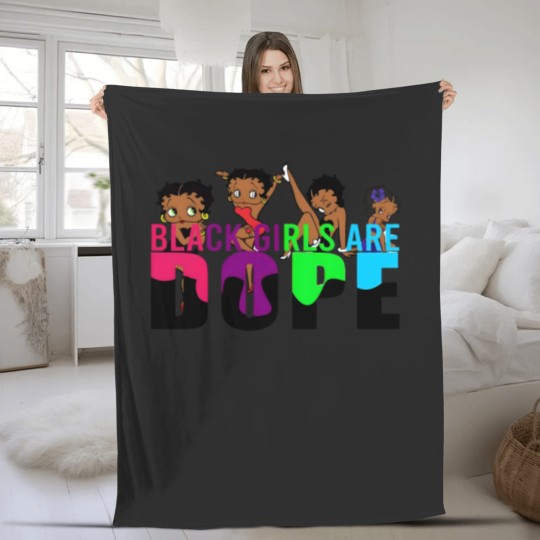 Discover Betty Boop Black Girls Are Dope Vintage Fleece Blankets, Animation Fleece Blankets, Betty Boop Fleece Blankets