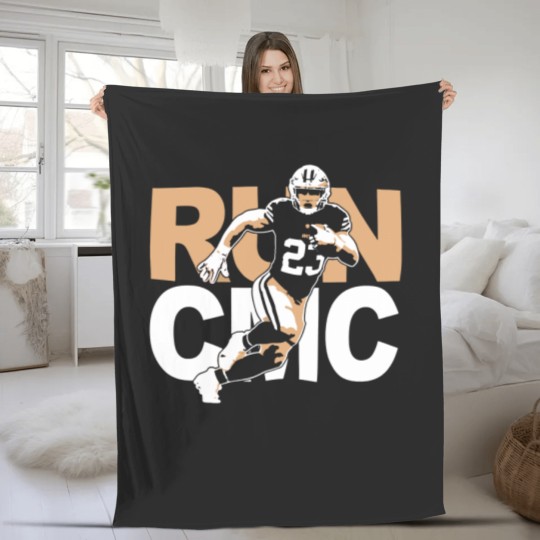 Discover San Francisco Christian McCaffrey "RUN CMC" Fleece Blankets