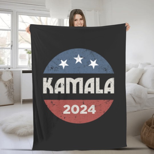 Discover Kamala Harris 2024 For President Campaign Fleece Blankets