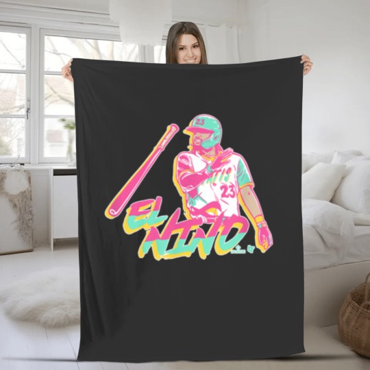 Discover FRD Tatis Jr - Bat Flip City - San Diego Baseball Fleece Blankets