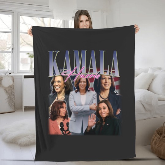 Discover KAMALA HARRIS Fleece Blankets | Kamala Harris Homage Fleece Blankets