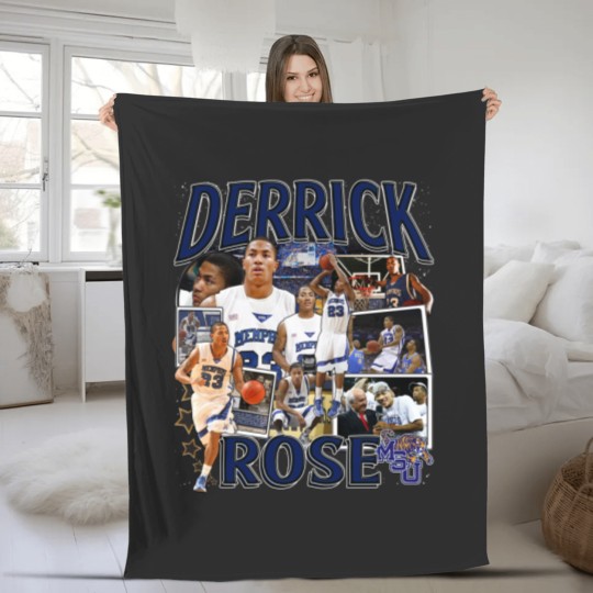 Discover Derrick Rose Fleece Blankets - Derrick Rose - Retro American Basketball Fleece Blankets