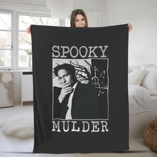 Discover The X Files Spooky Mulder Fleece Blankets, The X Files Fleece Blankets