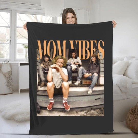Discover Mom Vibes Thug Life  Fleece Blankets, Vintage 90s Mom Vibes Fleece Blankets, 90s Mom Vibes Fleece Blankets