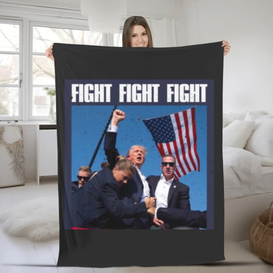 Discover Trump Fight Fight Fight - Trump Fight - Fleece Blankets