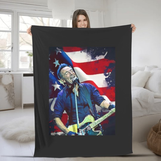Discover Bruce Springsteen Graphic Fleece Blankets  Bruce Springsteen Fleece Blankets Tour 2024 Fleece Blankets