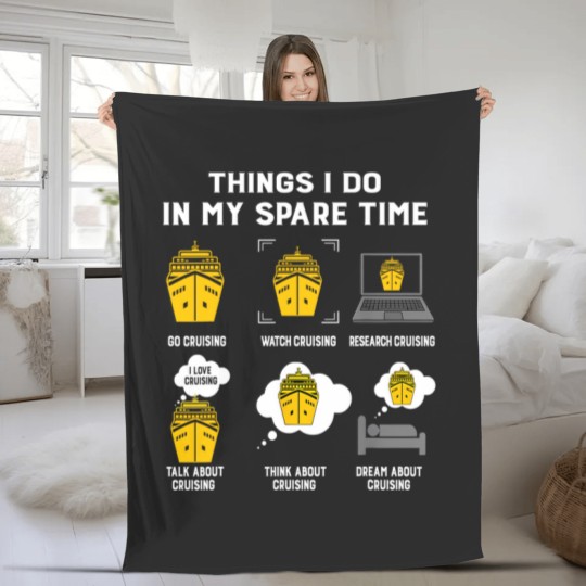 Discover Cruising Funny Cruising Fleece Blankets