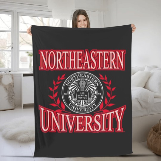 Discover northeastern huskies laurels logo officially licensed t Fleece Blankets