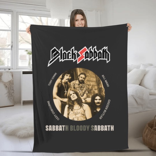 Discover Black Sabbath- Bloody Sabbath rock punk Fleece Blankets