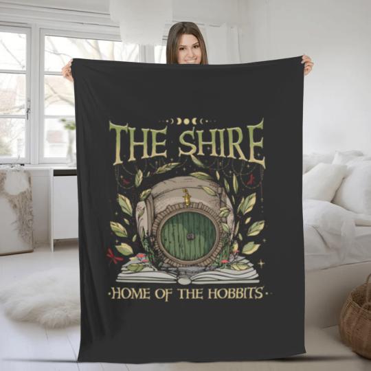 Discover The Shire  Fleece Blankets, Gift For Hobbit Lovers, Tolkien Fleece Blankets, The Fellowship Bookish Fleece Blankets Hobbit Fleece Blankets, Lord Of The Rings Fleece Blankets
