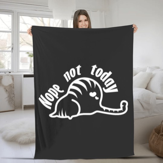 Discover Nope Not Today Cat Fleece Blankets