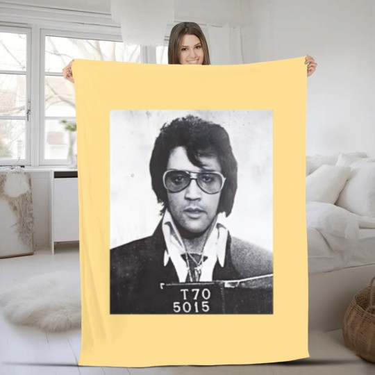 Discover Elvis Presley mugshot - Elvis Presley - Fleece Blankets