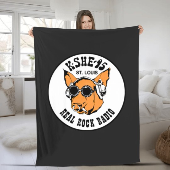 Discover KSHE 95 real rock radio station St. Louis area Fleece Blankets Fleece Blankets