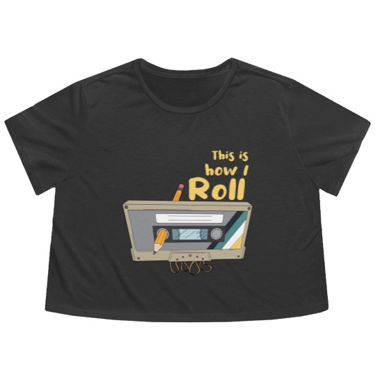 Discover Cassette Tape Classic 80s 90s - Cassette Tape - Flowy Cropped Tees