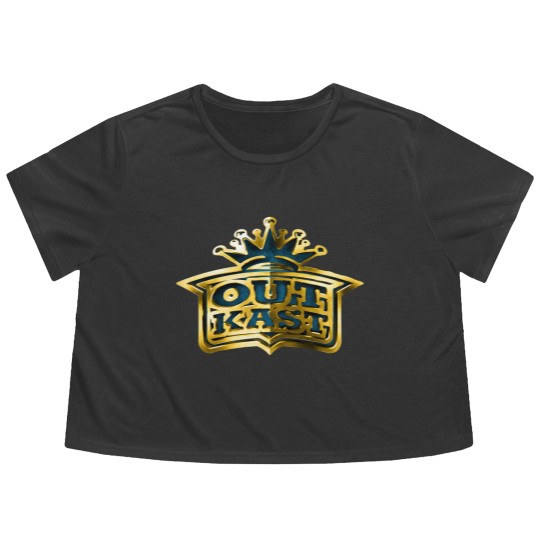 Discover Outkast Flowy Cropped Tees - Gold Logo