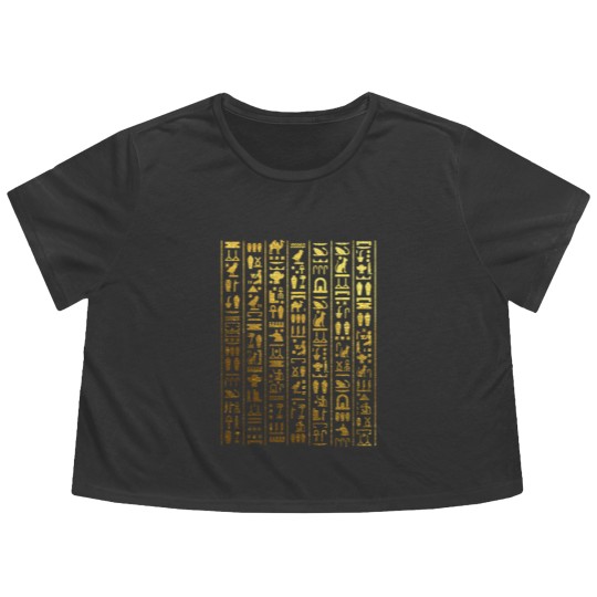 Discover Egyptian Hieroglyphics - Ancient Egypt Flowy Cropped Tees