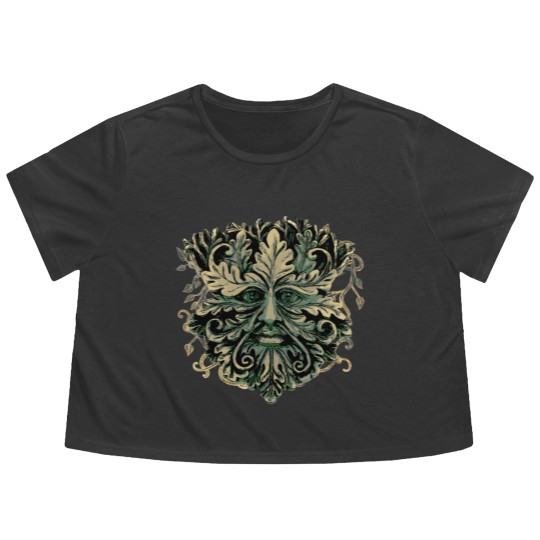 Discover The Green Man Flowy Cropped Tees