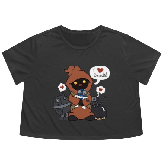 Discover Jawas Love Droids Flowy Cropped Tees