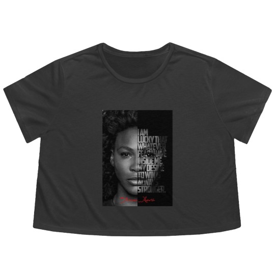 Discover Serena Williams Flowy Cropped Tees, Serena Williams Goat Flowy Cropped Tees