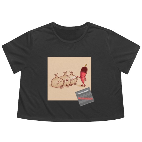Discover pepper spray man gets his onions.. Flowy Cropped Tees