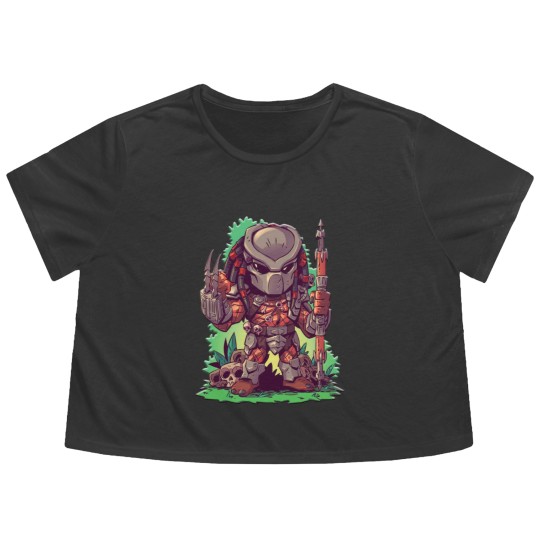 Discover The Little Predator Flowy Cropped Tees