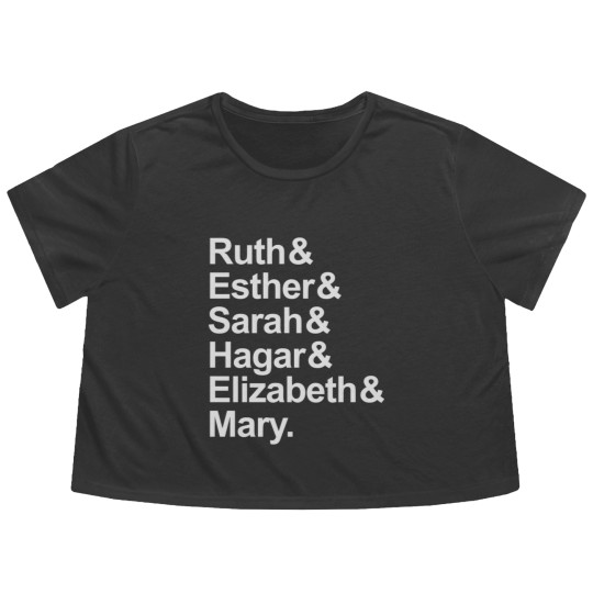 Discover Strong Women of the Bible Flowy Cropped Tees