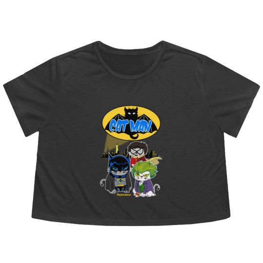 Discover Catman - Cat - Flowy Cropped Tees