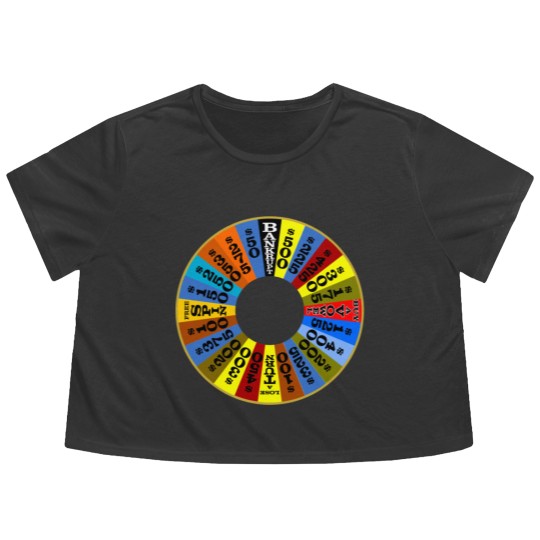 Discover Wheel of Fortune logo Flowy Cropped Tees Flowy Cropped Tees