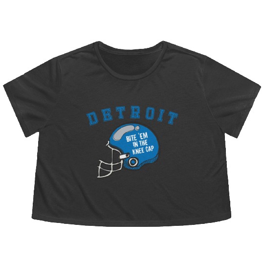 Discover Detroit Michigan Michigander Sunday Lion Kneecap Bite Fans Flowy Cropped Tees