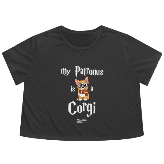 Discover My Patronus Is A Corgi Funny Corgi Novelty Cute C Flowy Cropped Tees