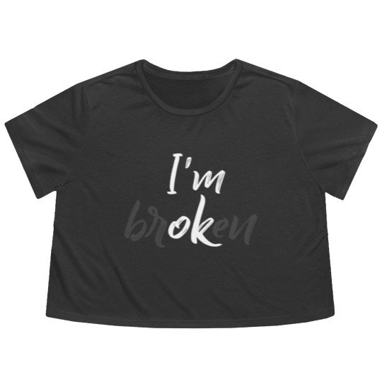 Discover I'm Ok - I'm Broken Flowy Cropped Tees