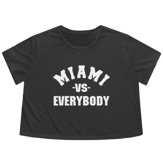 Discover Miami Vs Everybody Flowy Cropped Tees