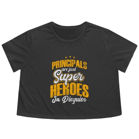 Discover Flowy Cropped Tees for principal as a gift - superhero Flowy Cropped Tees