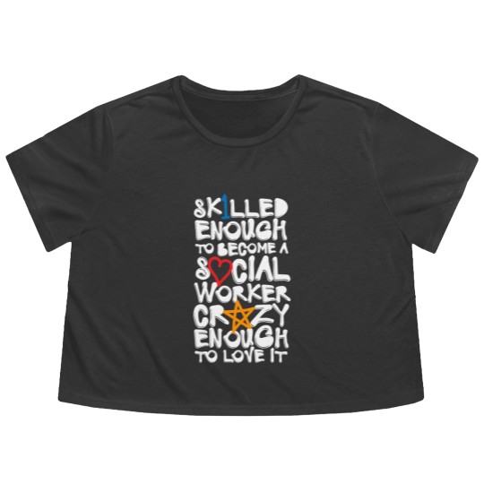 Discover Skilled Social Worker Flowy Cropped Tees