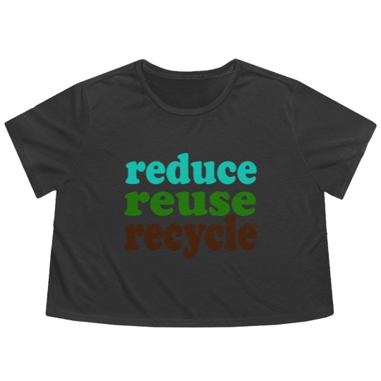 Discover Reduce Reuse Recycle Flowy Cropped Tees Flowy Cropped Tees