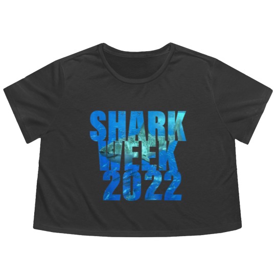 Discover Shark Week 2022 V-Neck Flowy Cropped Tees