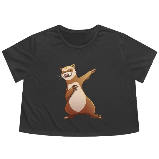 Discover Ferret Gift For Kids Men Women Dabbing Dance Hip-hop Flowy Cropped Tees