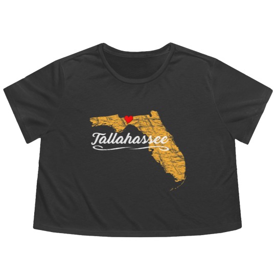 Discover City of Tallahassee Florida | Vacation Souvenir - Graphic Flowy Cropped Tees