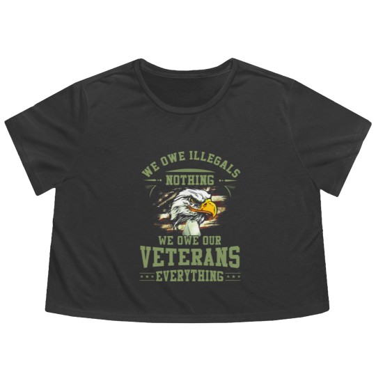 Discover We Owe Our Veterans Everything Flowy Cropped Tees