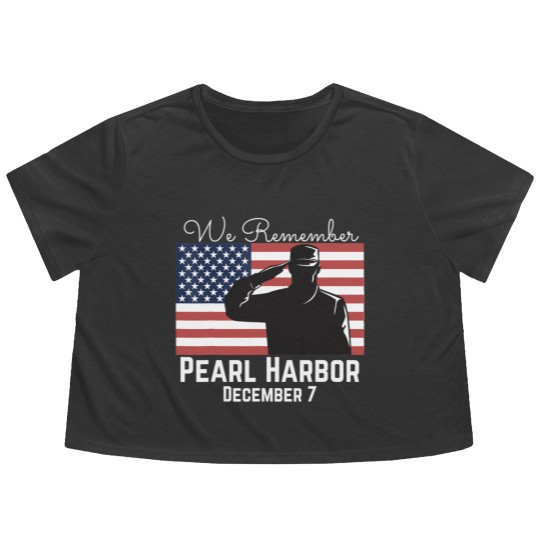 Discover We Remember Pearl Harbor Flowy Cropped Tees