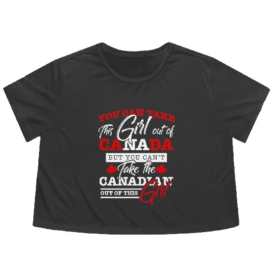 Discover Canadian Girl Women Gifts Maple Leaf Canada Flowy Cropped Tees